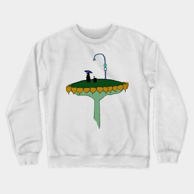 Sunflower Bus Stop Crewneck Sweatshirt by ivielim